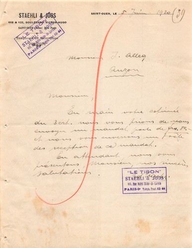 1920 staehli jobs a - a, saint